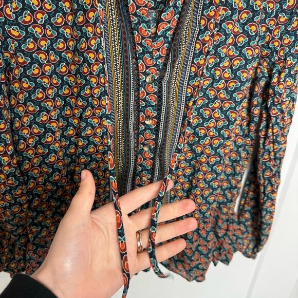 Anthropologie Maeve Jamie Flounced Floral Print Peasant Blouse Top Size 2 - Picture 5 of 6